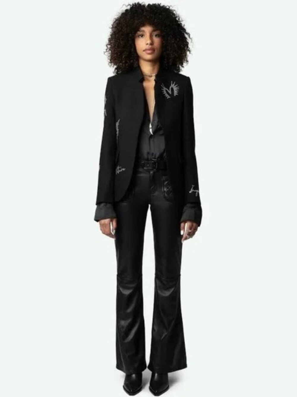 Zadig & Voltaire ‘Very Strass Heart Blazer’ Black Size 38/M $598 - Picture 2 of 9
